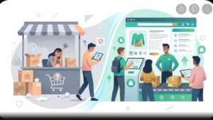 Современная иллюстрация ошибок в описании товаров Wildberries для статьи об SEO оптимизации карточек
