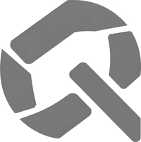 Минималистичный абстрактный логотип компании Vmaco в серых тонах на белом фоне