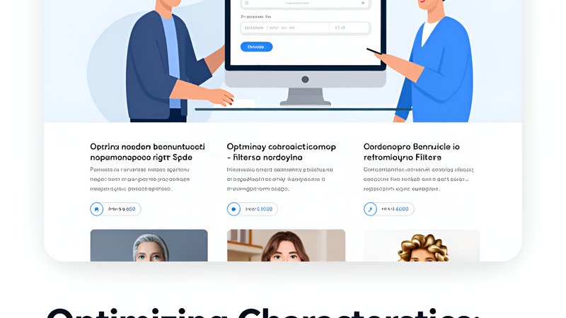 Современная иллюстрация процесса SEO оптимизации характеристик товаров для попадания в фильтры маркетплейса Wildberries